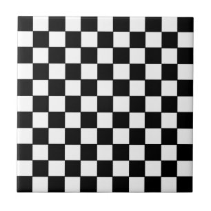 Black and White Checkerboard Tile