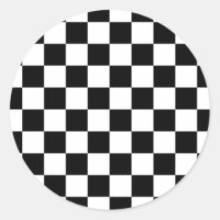 Black and white checkers board