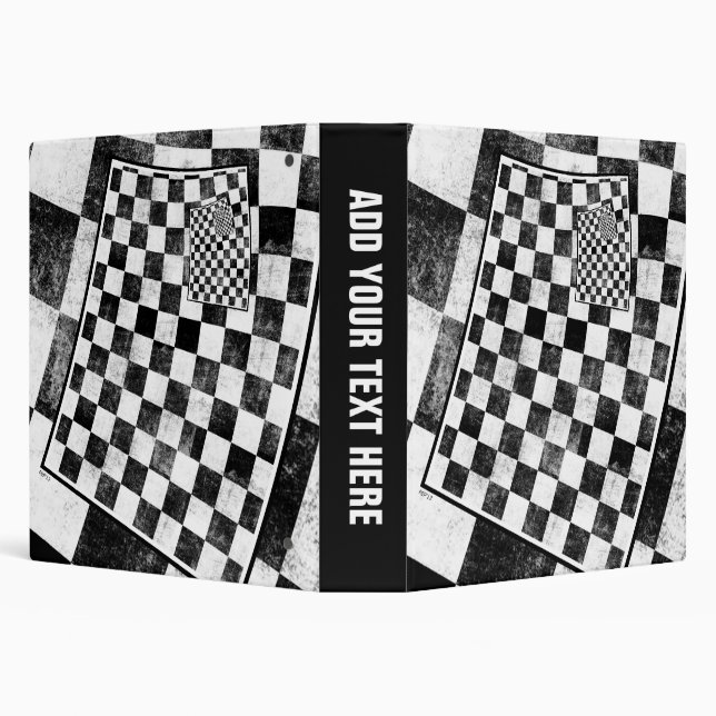 Black And White Chequerboard Binder (Background)