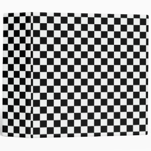 Black and White Chequerboard Binder