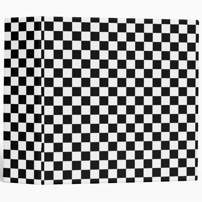 Black and White Chequerboard Binder (Front/Spine)