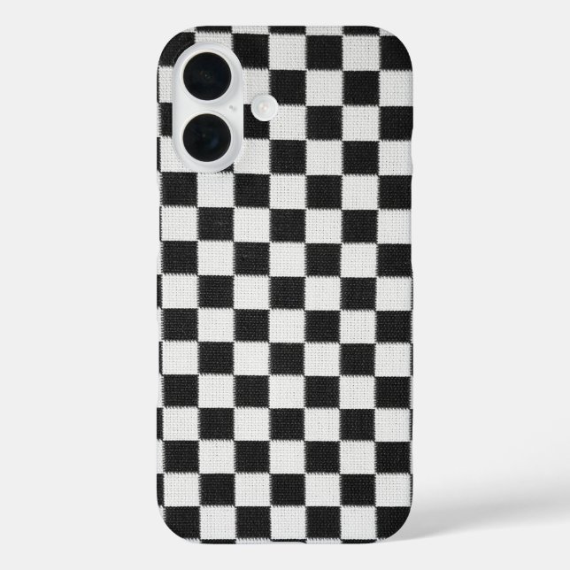 Black and white chequerboard Case-Mate iPhone case (Back)