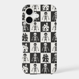 Black and White Chequerboard Halloween