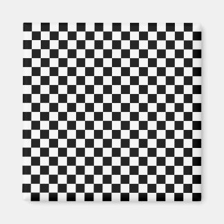 Black and White Chequerboard Magnet