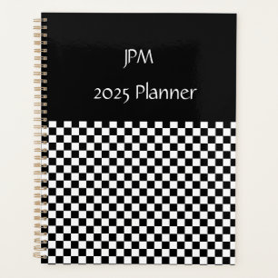 Black and White Chequerboard Pattern Planner