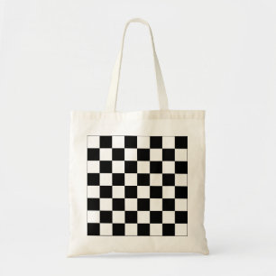 Black and White Chequerboard Pattern  Tote Bag