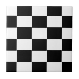 Black and White chequerboard Tile