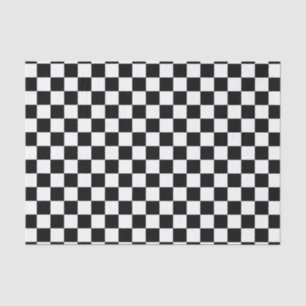 Black and White Chequerboard Tissue Paper