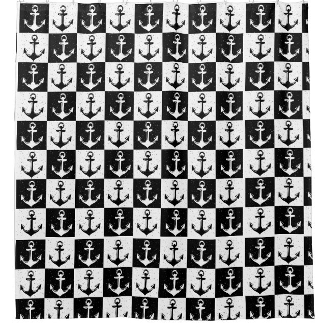 Black and White Chequered Anchor (Front)