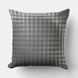 black and white chequered background throw pillow