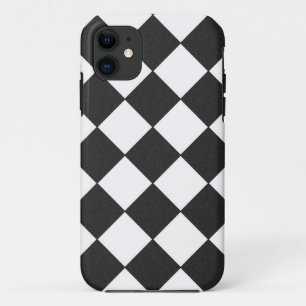 Black and White Chequered iPhone 11 Case