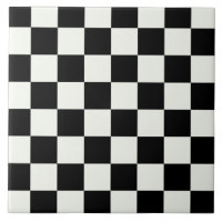 Black and White Chequered Check Pattern