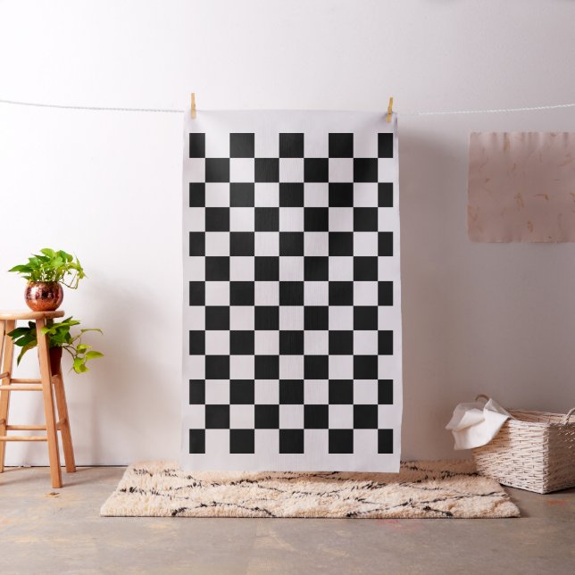 Black And White Chequered Fabric (In Situ)