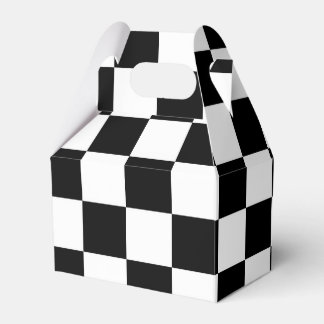 Black and White Chequered Flag Boys Party Gift Box