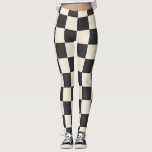 Black and white checkered 2024 leggings