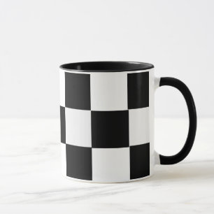 Black and White Chequered Mug
