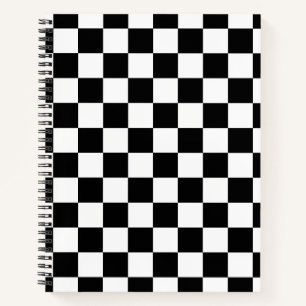 Black and White Chequered Notebook
