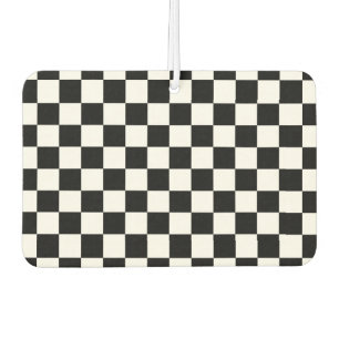 Black and white chequered pattern air freshener