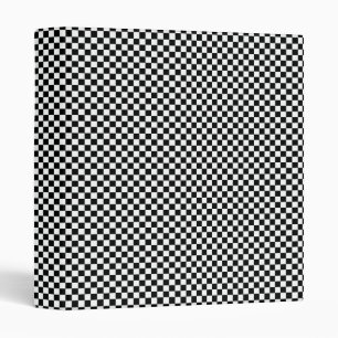 Black and White Chequered Pattern Binder