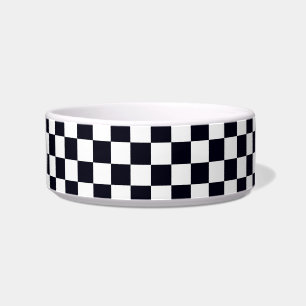 Black and White Chequered Pattern Bowl
