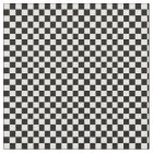Black and white chequered pattern.
