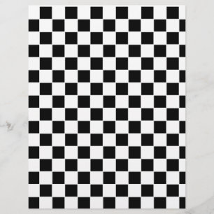 Black and White Chequered Pattern Flyer