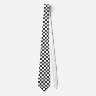 Black and White Chequered Pattern Tie