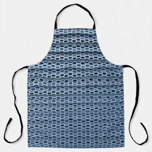 Black and white chequered textile apron