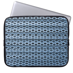 Black and white chequered textile laptop sleeve