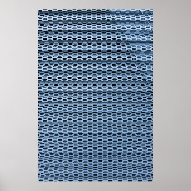 Black and white chequered textile poster (Front)