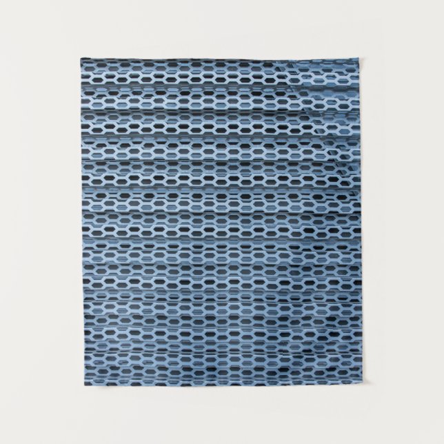 Black and white chequered textile tapestry (Front)
