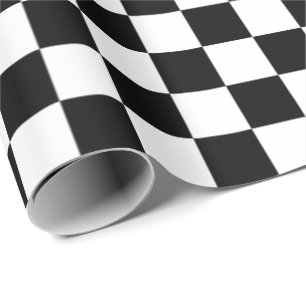 Black and White Chequered Wrapping Paper
