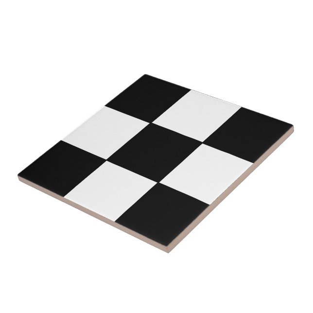 Black and white,chess,check,chequered  tile (Side)