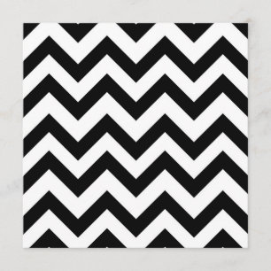 Black and white Chevron 50th birthday invitations