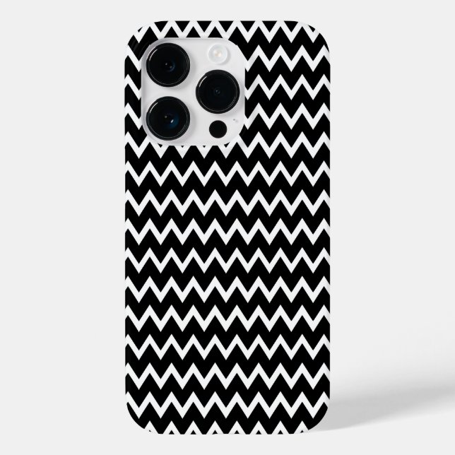 Black And White Chevron Case-Mate iPhone Case (Back)