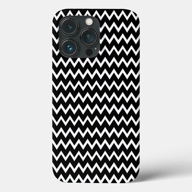 Black And White Chevron Case-Mate iPhone Case (Back)