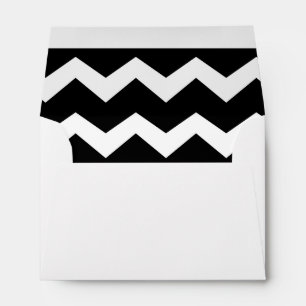 Black and White Chevron Envelope