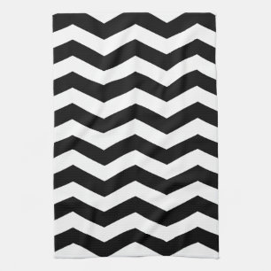 Black and White Chevron Kitchen Towel