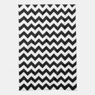 Black and White Chevron Kitchen Towel