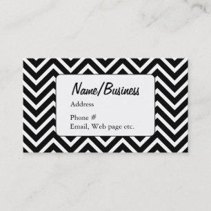 Black And White Chevron Pattern Artist Business Card