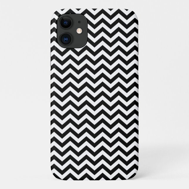 Black And White Chevron Pattern Case-Mate iPhone Case (Back)