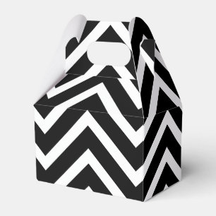 Black And White Chevron Pattern Favor Box