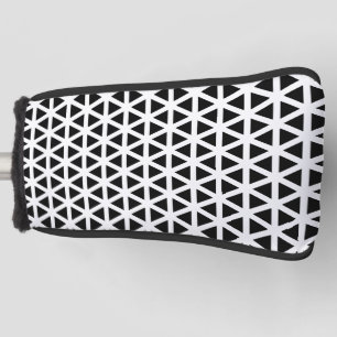 Black and White Chevron Pattern Golf Head Cover