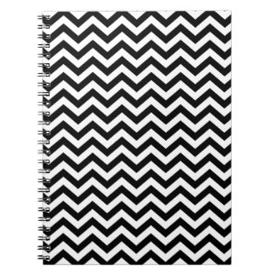 Black And White Chevron Pattern Notebook