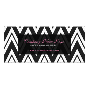 Black And White Chevron Pattern Rack Card