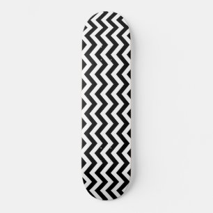 Black And White Chevron Pattern Skateboard