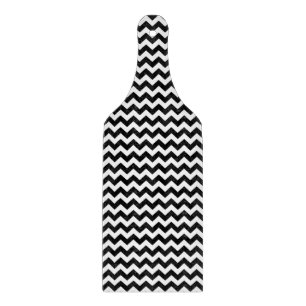 Black and White Chevron Stripe Cutting Board