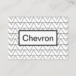 Black and White Chevron Stripe Pattern Business Card