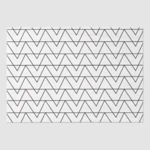 Black and White Chevron Stripe  Tissue Paper