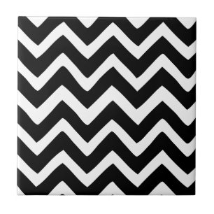 Black and White Chevron Tile